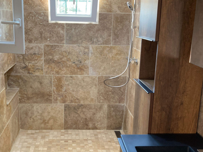 salle-de-bain placo carrelage